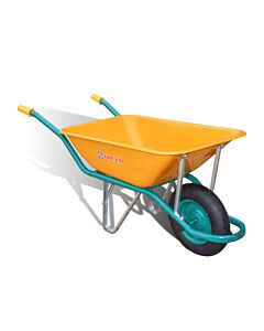 Carrinho-de-m&atilde;o de metal pintado amarilla 90 l